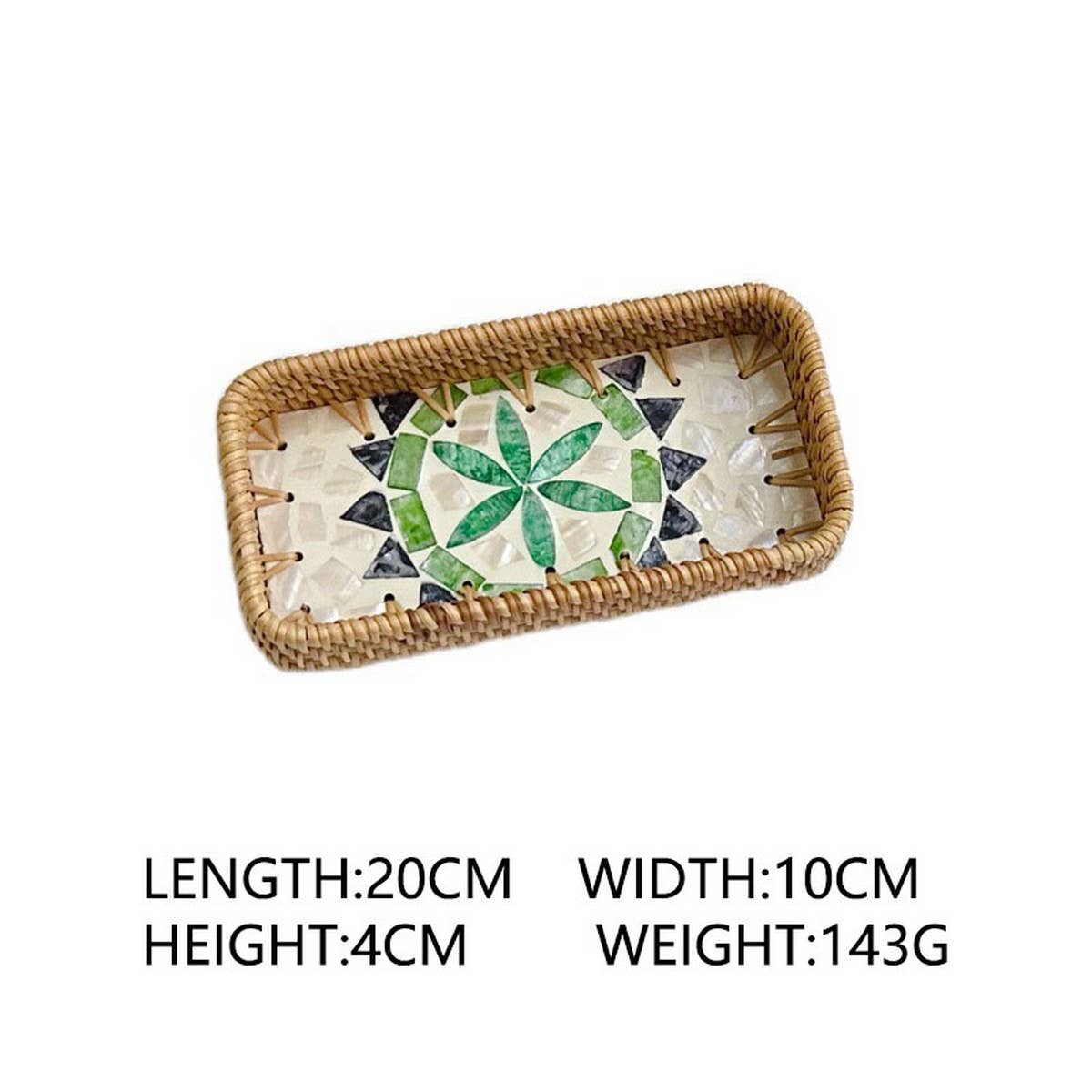 RATTAN COLORFUL SHELL CREATIVE HANDMADE FRUIT PLATE_CWMM4397