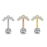 HOT SALE STAINLESS STEEL REVERSE NAVEL RING_CWMM9389
