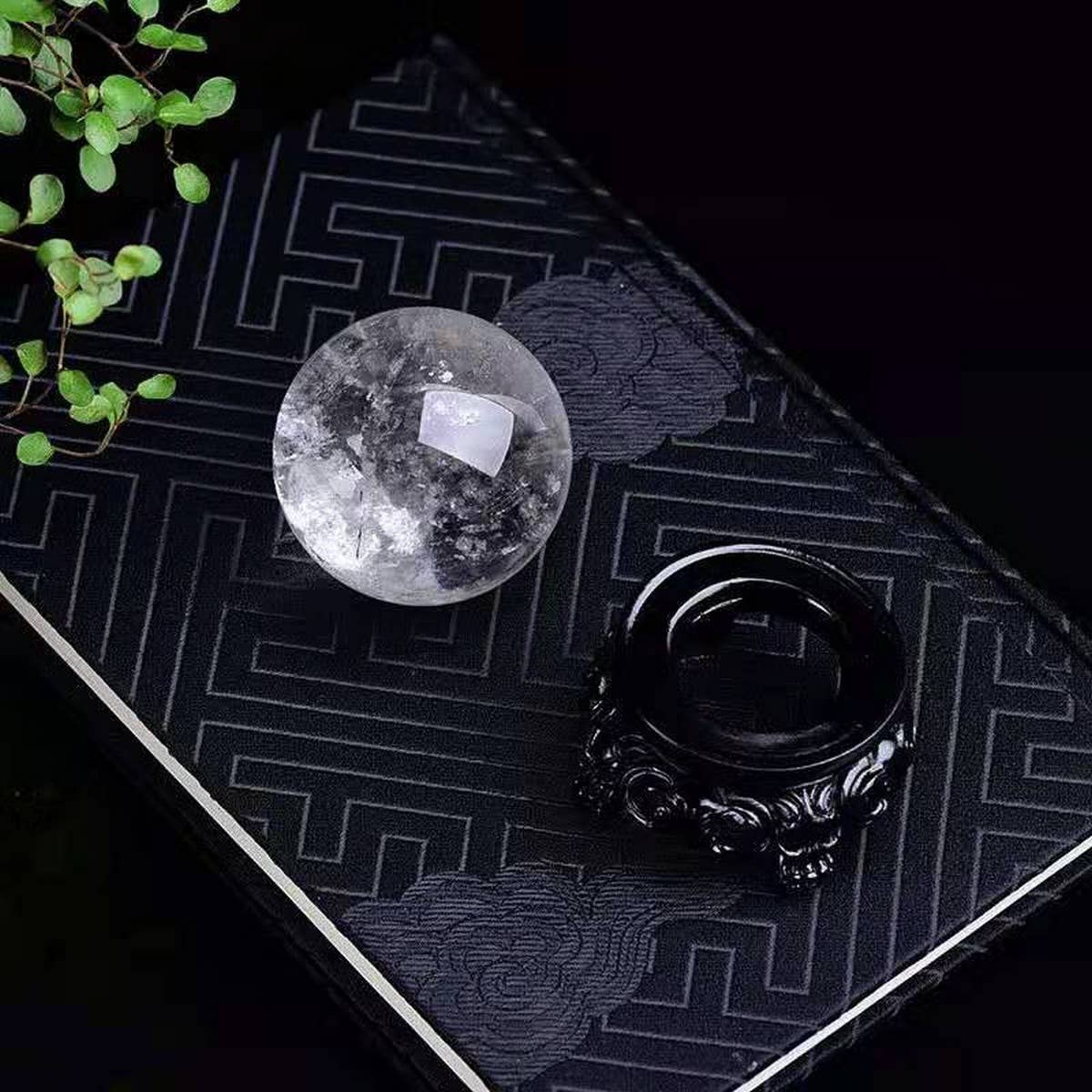 SEVEN STAR CLEAR QUARTZ SPHERE DECOR_CWMM8114