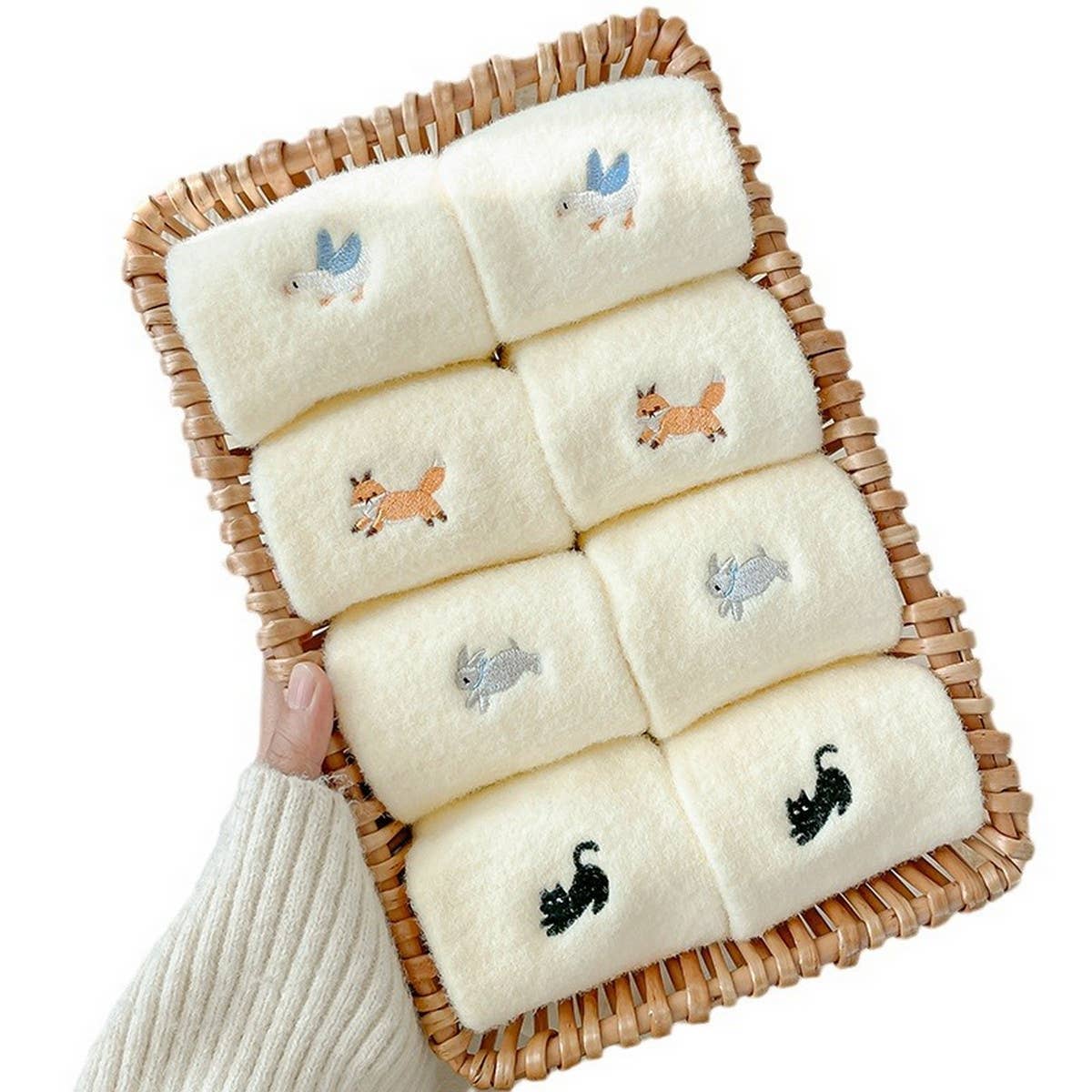 SOLID COLOR EMBROIDERED CARTOON THICK WARM SOCKS_CWMS0874