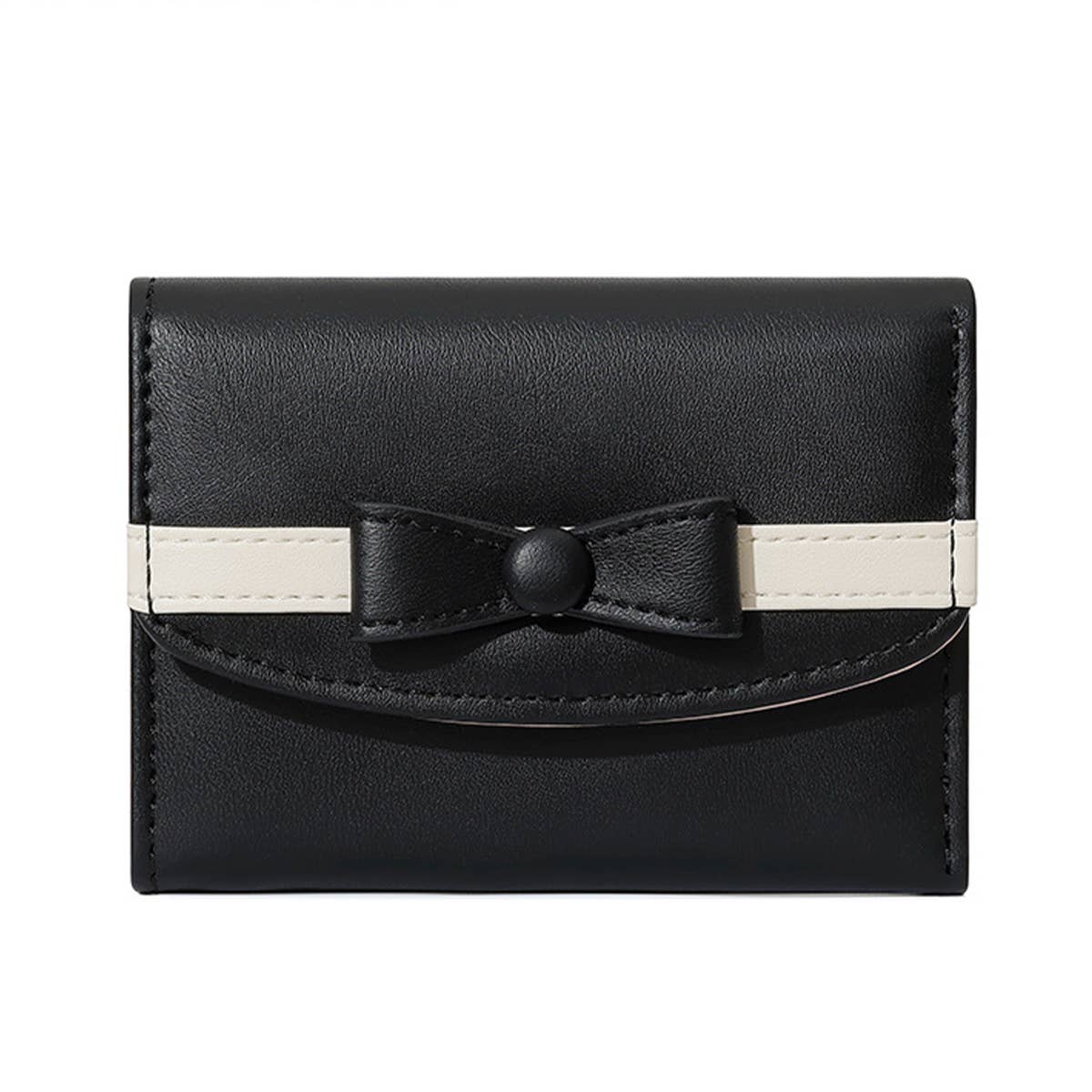 Square Large Capacity Bow Decorative Wallet_Cwab1629