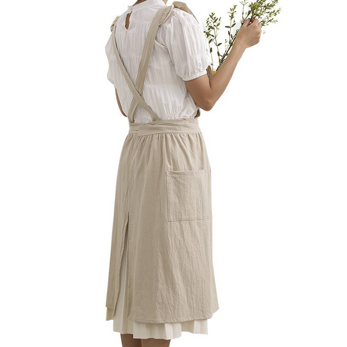 Cwmm1834_Stylish Cotton Household Kitchen Apron
