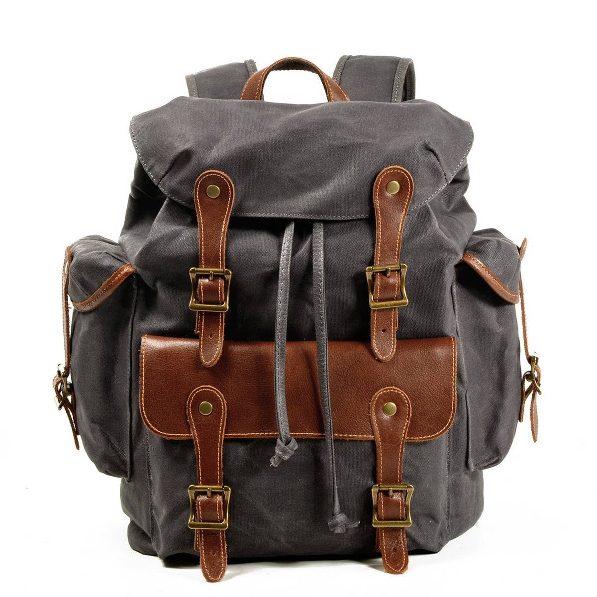 RETRO MILITARY CANVAS BACKPACK FOR MEN_CWAB5522