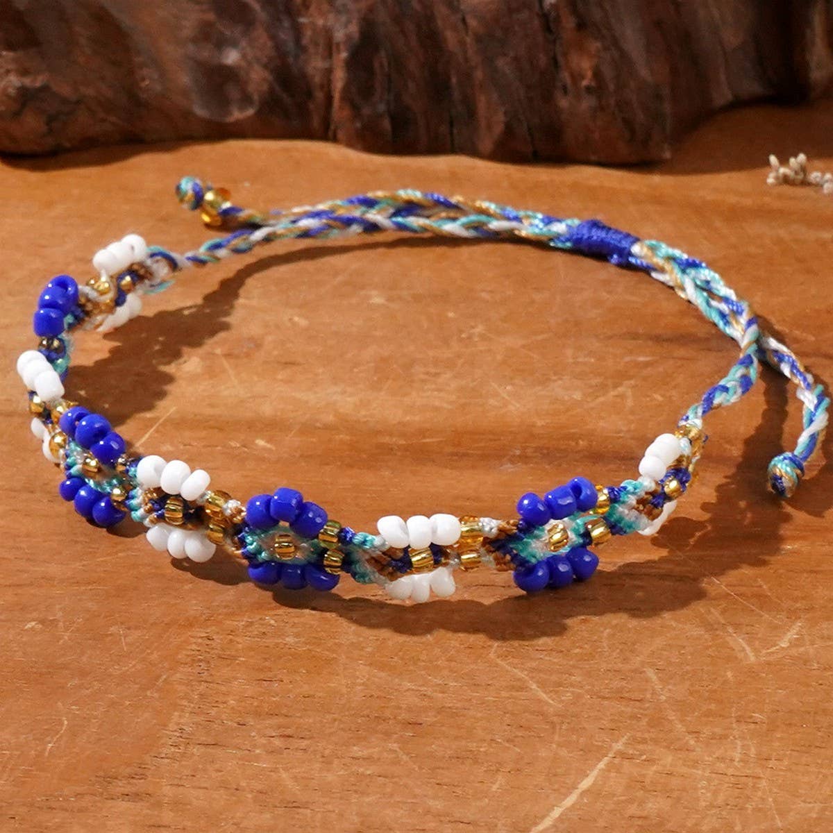COLORFUL FLOWER RICE BEADS HANDMADE BEADED BRACELET_CWMM3803