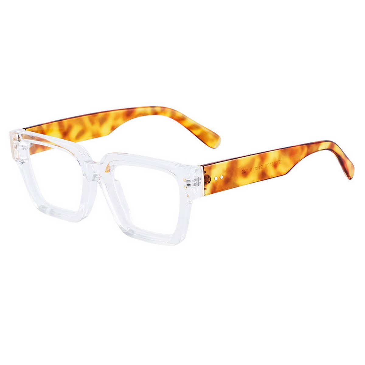 FASHION SQUARE FRAME GLASSES PLAIN GLASSES_CWASG0742