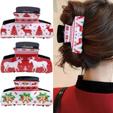 RED CHRISTMAS REINDEER SNOWFLAKE HAIR CLIP_CWAHA2327