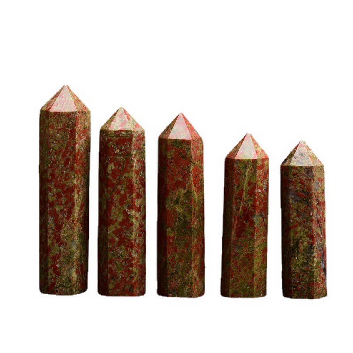 NATURAL CHRYSOPRASE HEXAGON CRYSTAL TOWER_CWMM8133