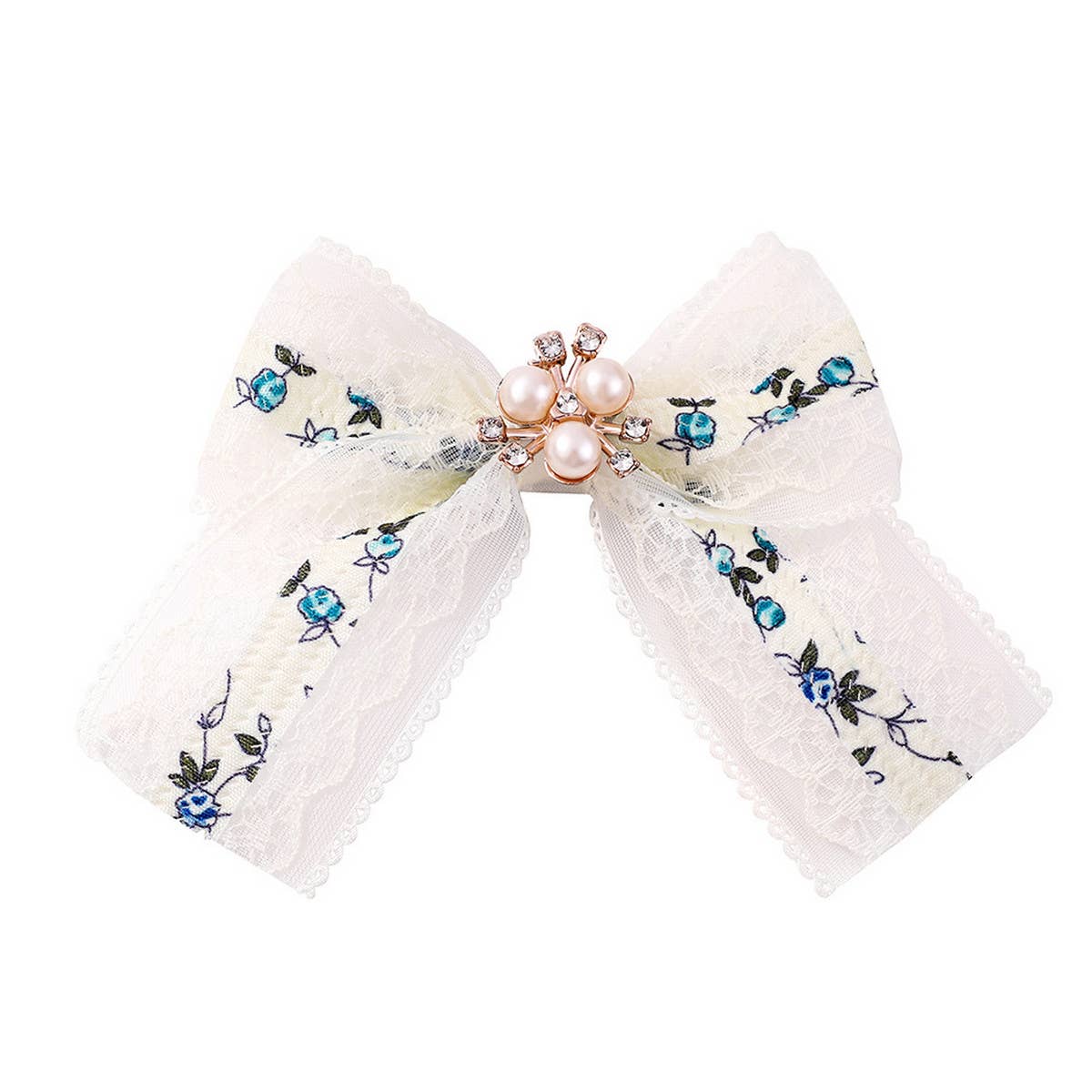 CHILDRENS LACE MESH BOW HAIRPIN_CWAHA2361