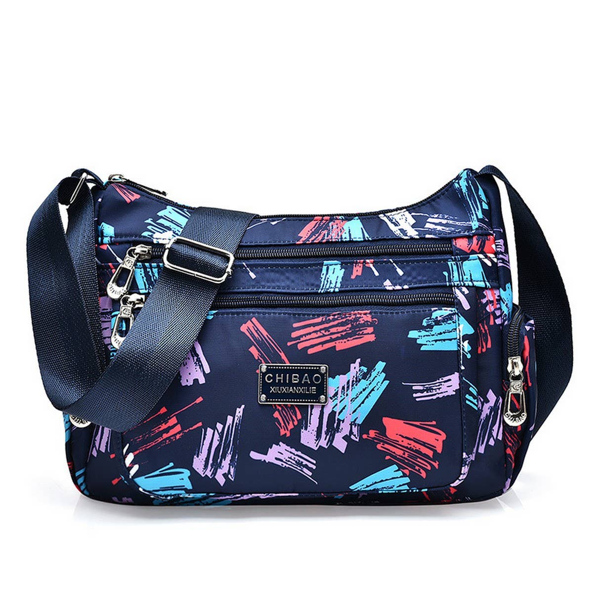 NYLON CANVAS PRINTED CROSSBODY SHOULDER BAG_CWASC1738
