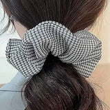 2PCS HAIR TIE PLAID PATTERN SCRUNCHIE_CWAHA0181