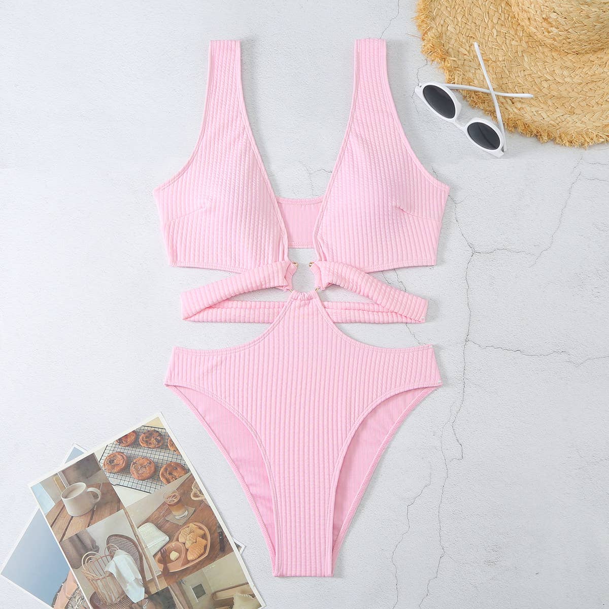 2024 NEW WOMEN SOLID COLOR ONE PIECE SWIMSUIT_CWMW0286