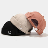 Cwah3171_Simple U Smiley Face Embroidered Beret