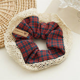 SWEET AND CUTE WHITE PLAID HAIR TIE_CWAHA0796