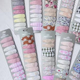 FLORAL EMBROIDERED BB CLIP SET FRESH CUTE_CWAHA6703