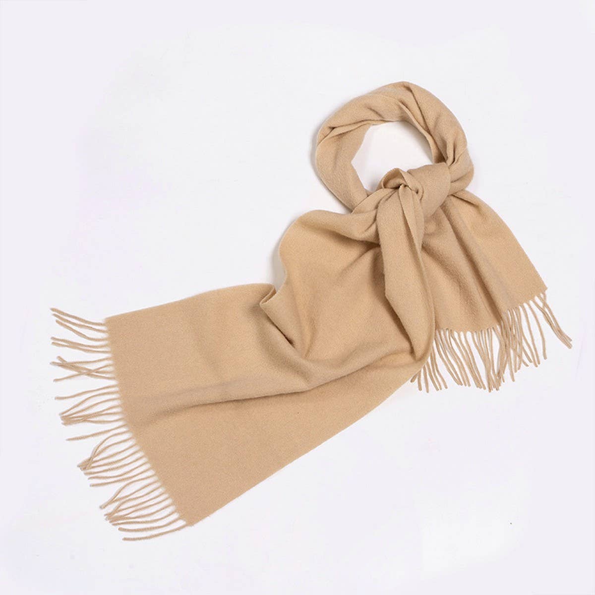 100% WOOL SIMPLE SOLID COLOR SCARF UNISEX_CWASC2296