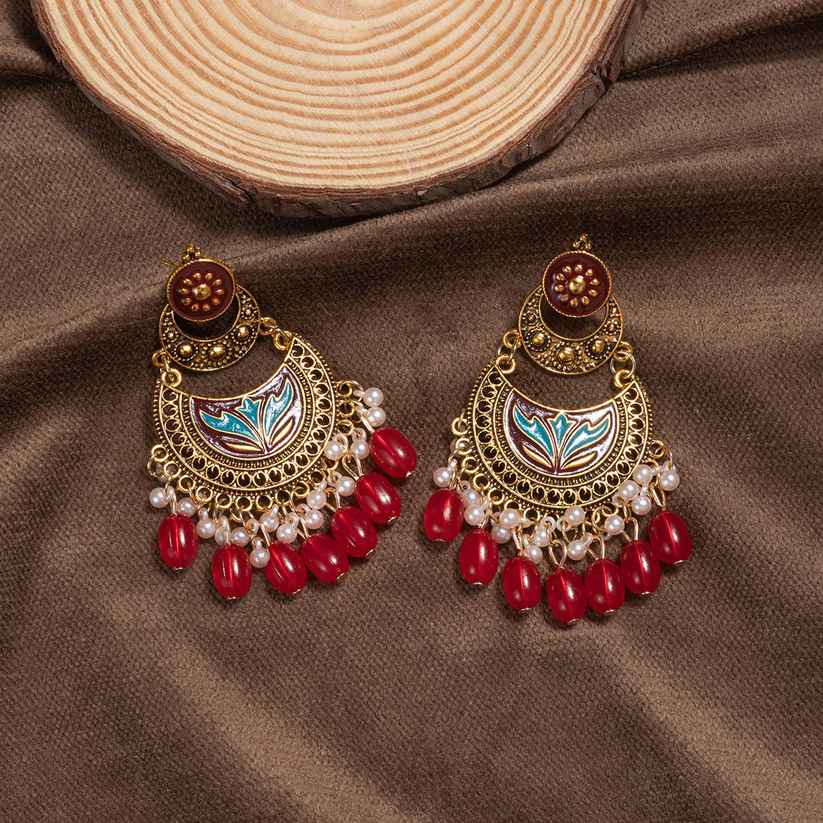 HOT SELLING BOHEMIAN SMALL MILLET BEAD EARRINGS_CWAHA2468