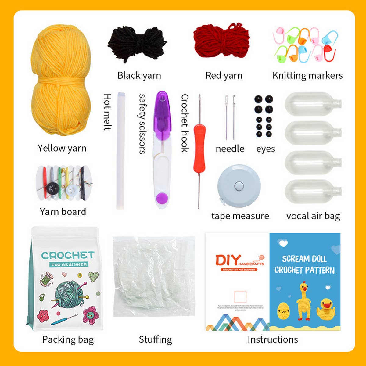 MANUAL DIY KNITTING CUTE DOLL MATERIAL PACKAGE_CWMM0831