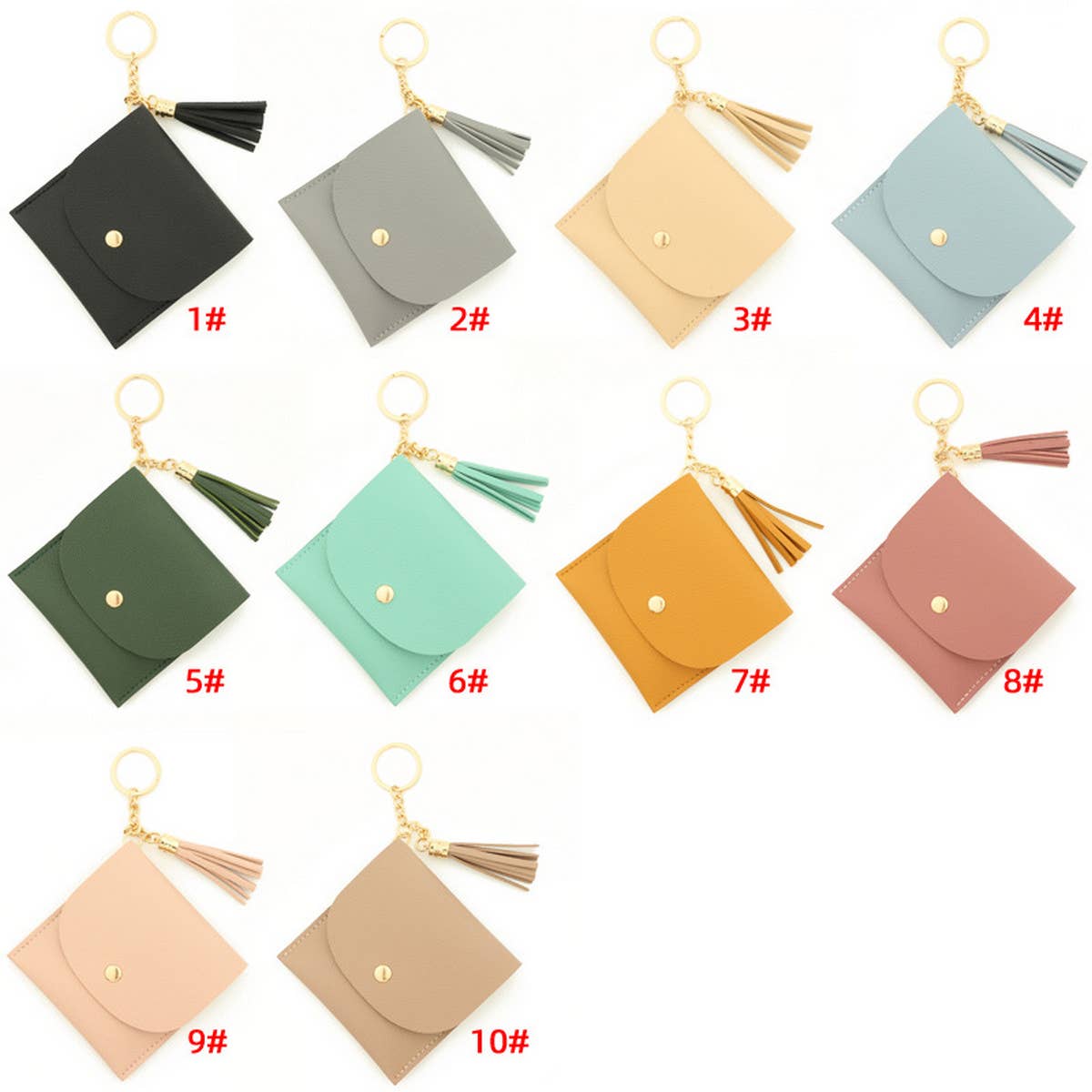 NEW SOLID COLOR CARD HOLDER KEYCHAIN_CWMM1291