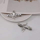 COLD STYLE LIQUID METAL BUTTERFLY ZIRCON HAIRPIN_CWAHA4754