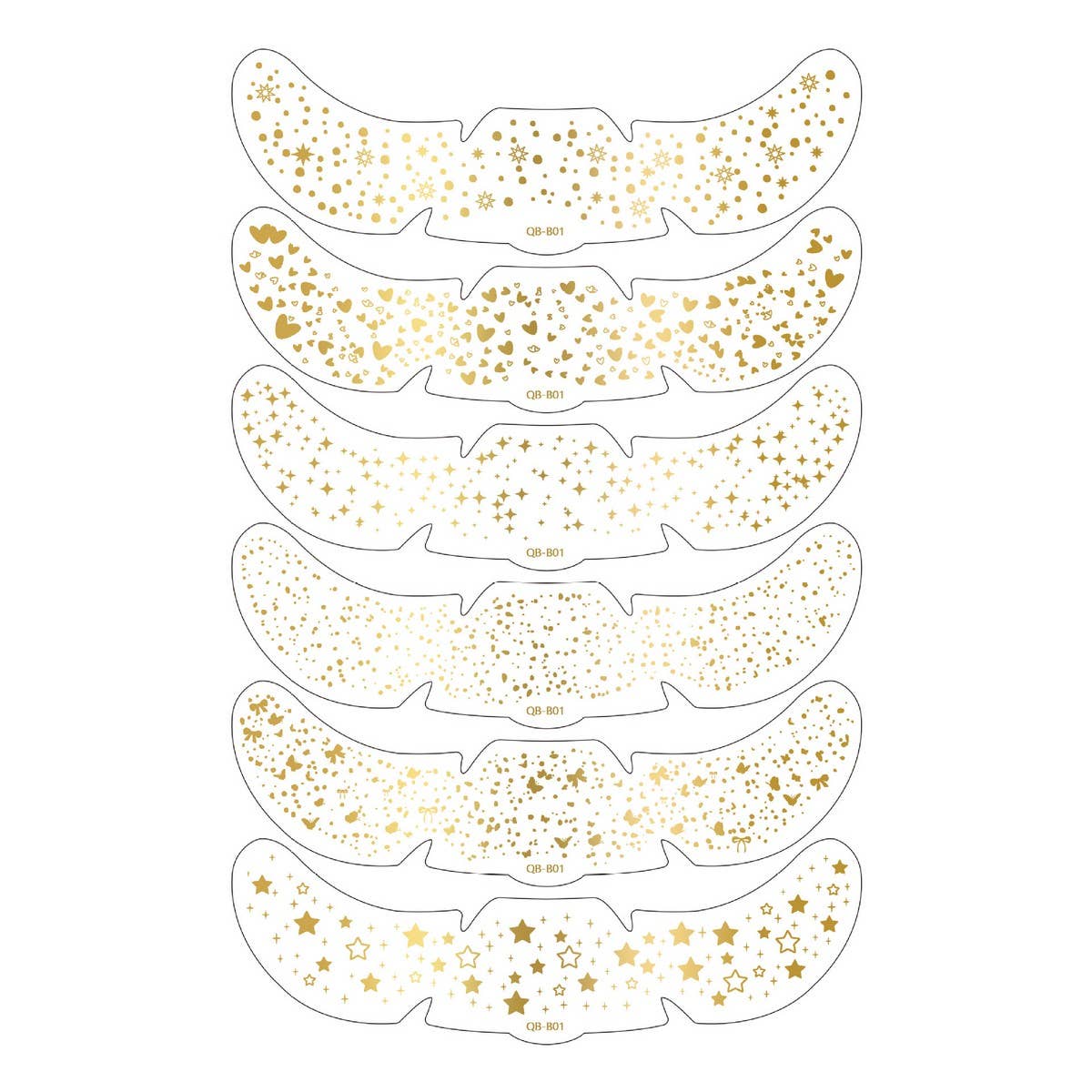 METALLIC FRECKLE TATTOOS GOLD SILVER PARTY_CWMM8229