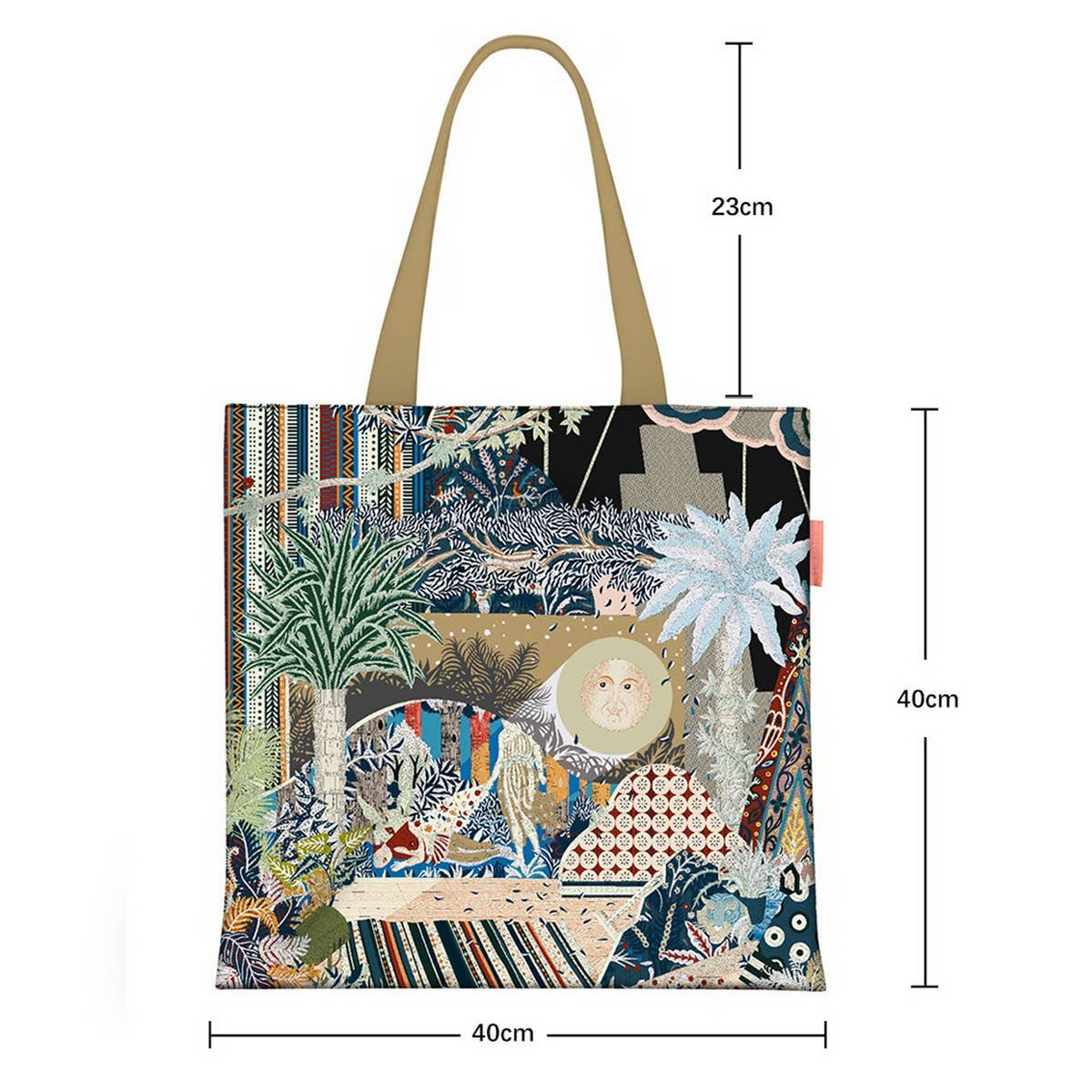 STUDENT CANVAS TOTE BAG SPACIOUS DESIGN_CWAB5138
