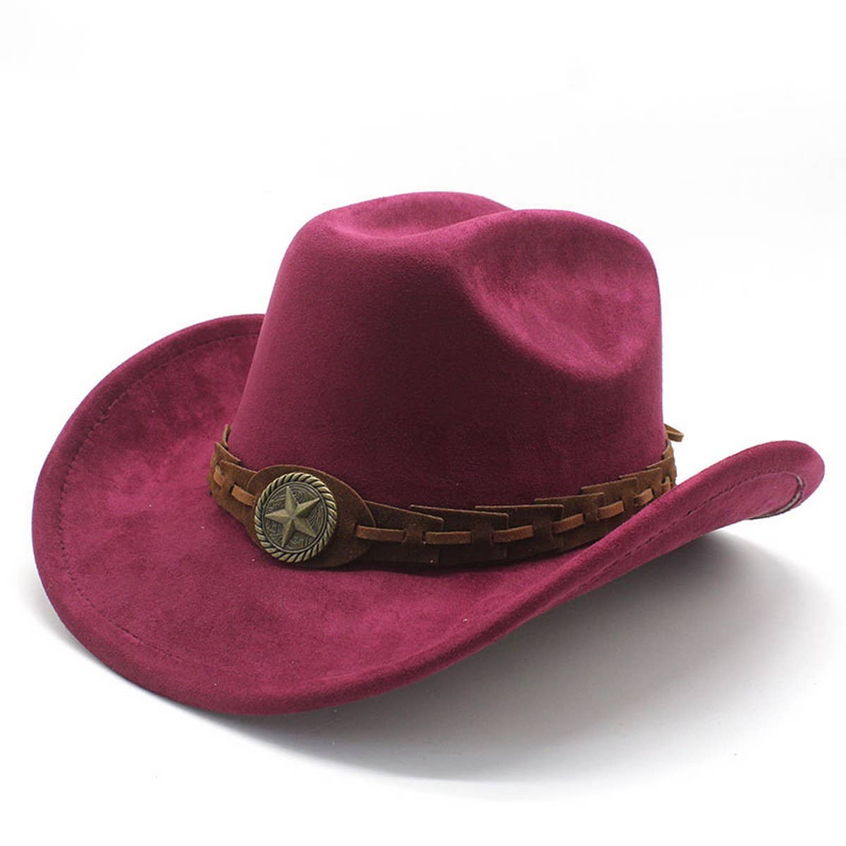 FAUX SUEDE FELT COWBOY HAT MENS CLASSIC FEDORA_CWAH2510