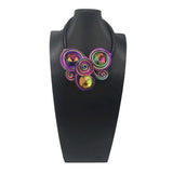 COLORFUL CRYSTAL METAL BRAIDED HANDMADE NECKLACE_CWMM4867