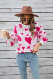 Valentines Day Matching Heart Jacquard Sweater