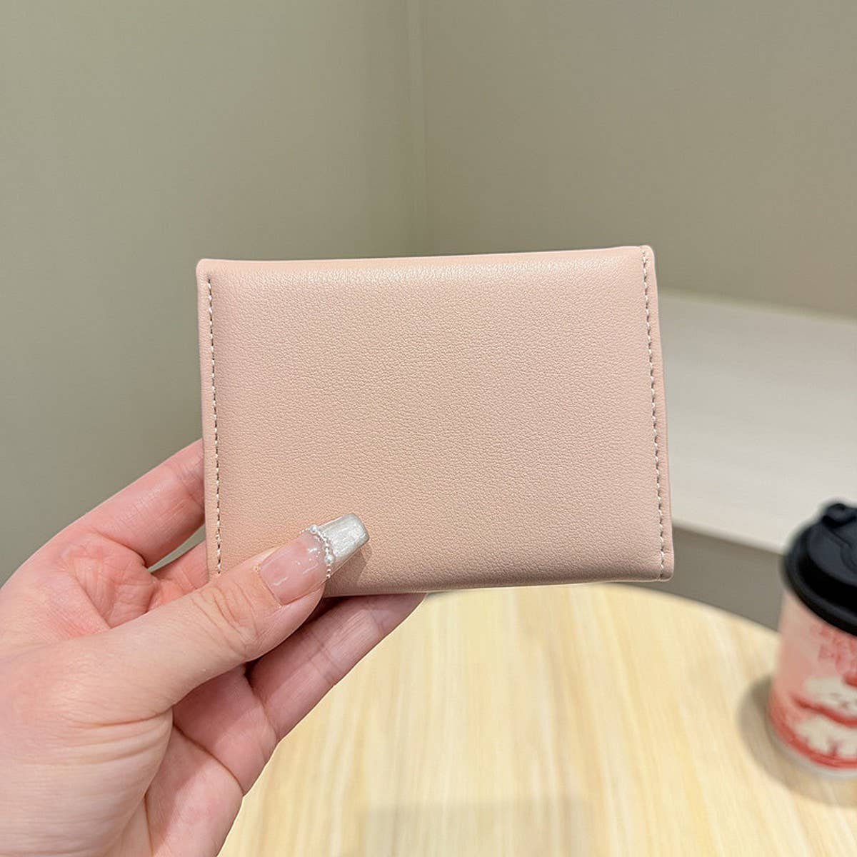 Minimalist Solid Color Mini Trifold Wallet_Cwab06213