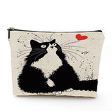 Women Linen Waterproof Zipper Cosmetic Bag_Cwab2246