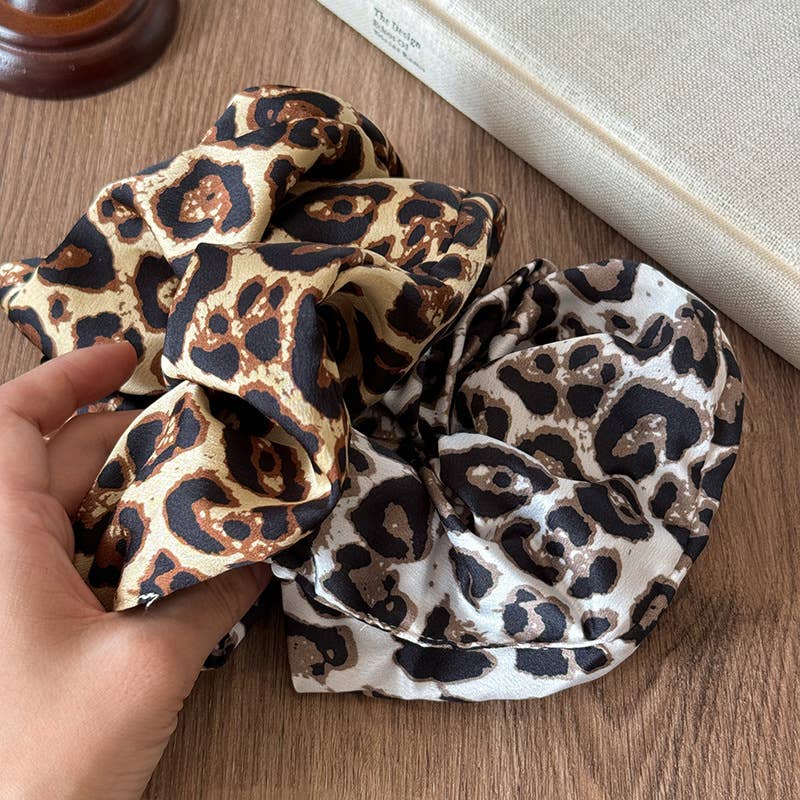 Leopard Colon Scrunchie Premium Hair Accessory