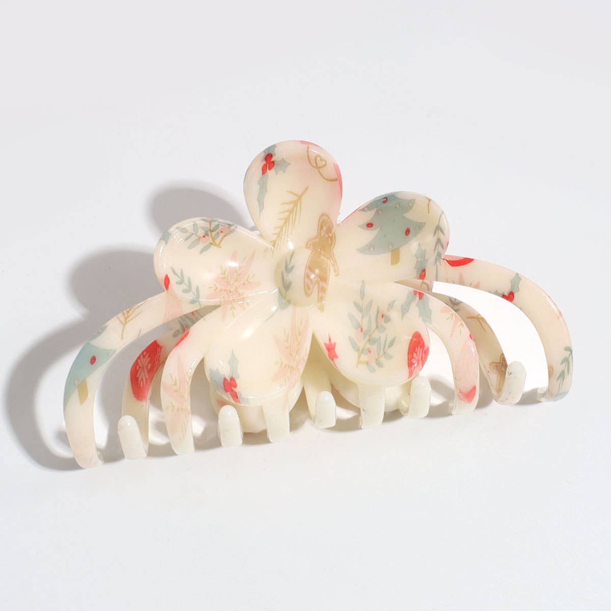 ELEGANT FLORAL HAIR CLAW CHIC DAILY BUN CLIP_CWAHA2247