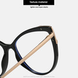 CAT EYE TR FRAME TEMPLES BLUE LIGHT FLAT GLASSES_CWASG0275