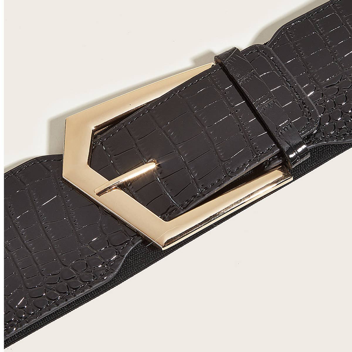 Women Retro Stretch Elastic Waistband_Cwabe0315