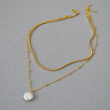 Women Baroque Pearl Necklace