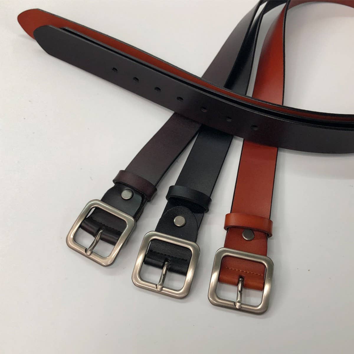 SQUARE BUCKLE SIMPLE TRENDY BELT_CWABE0597