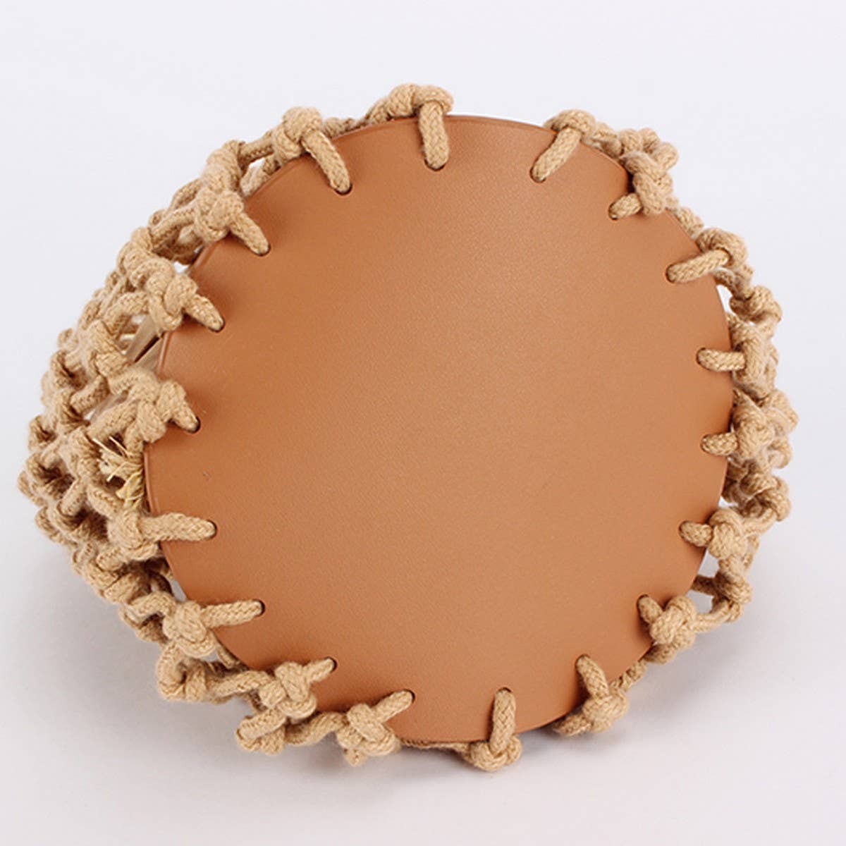 NEW SOLID COLOR HANDMADE COTTON WOVEN BAG_CWAB4683