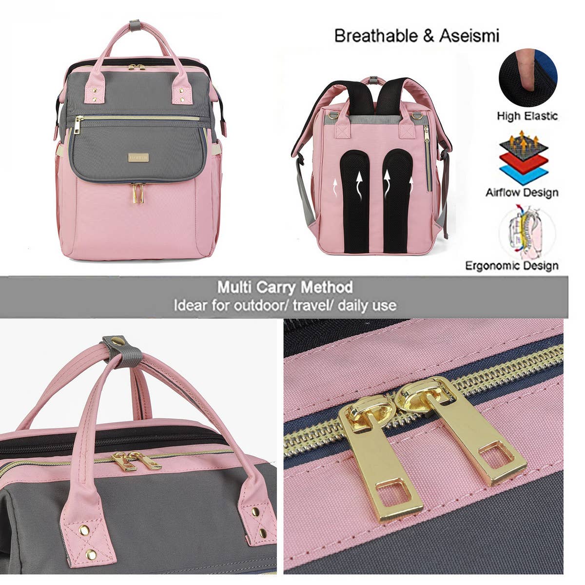 SHOULDER FOLDING BED MOTHER AND BABY BAG_CWAB2243