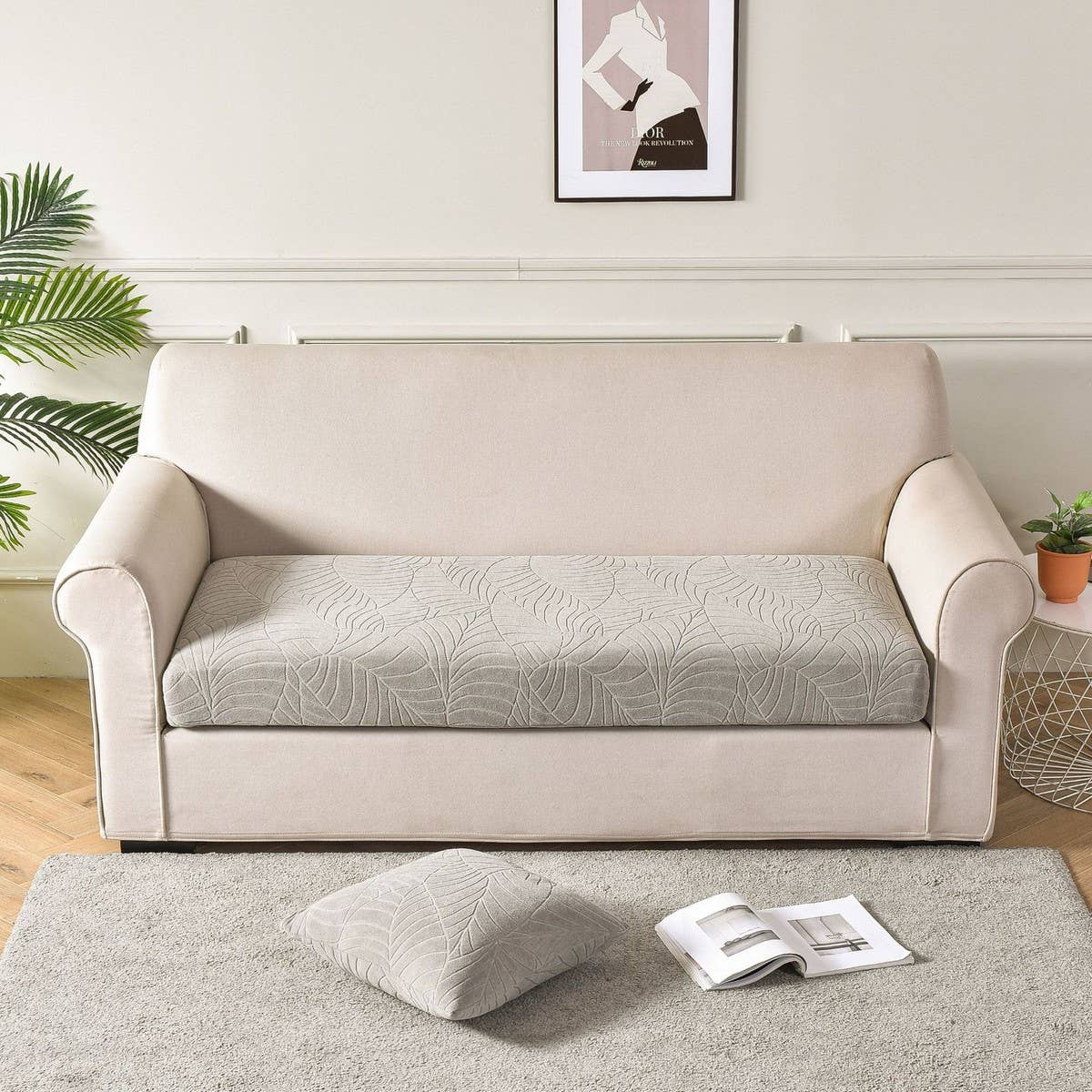 Waterproof Stretch Sofa Cover Solid Jacquard_Cwmm8306