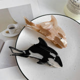 Whale Acetate Hair Claw Clip Ocean Style Grip