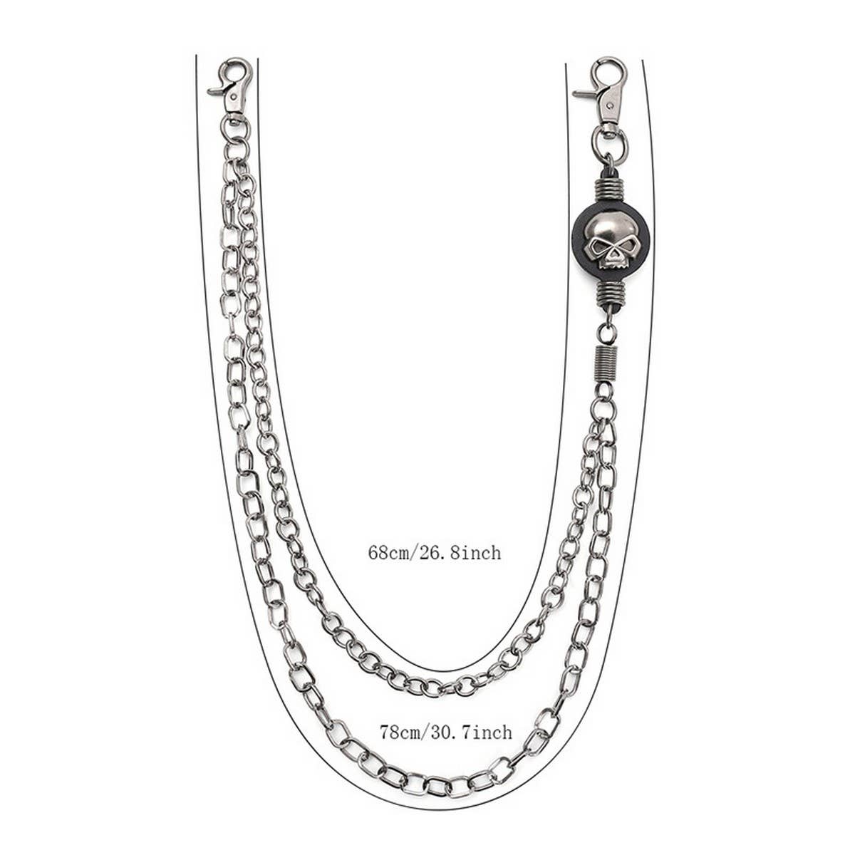DARK ALLOY SKULL MULTI LAYER JEANS CHAIN_CWMM4839