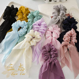 THIN BOW RIBBON TASSEL HAIR TIE_CWAHA0837