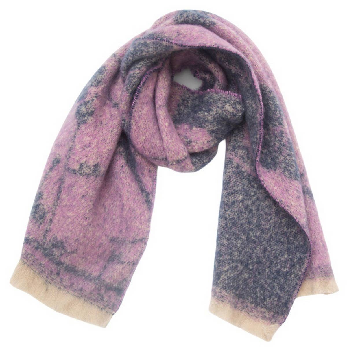Womens Floral Jacquard Shawl Scarf_Cwasc0876