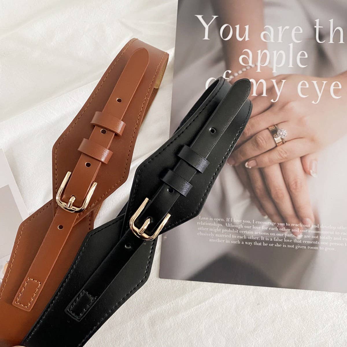 HIGHLY ELASTIC WIDE BRIMMED FASHIONABLE BELT_CWABE0650