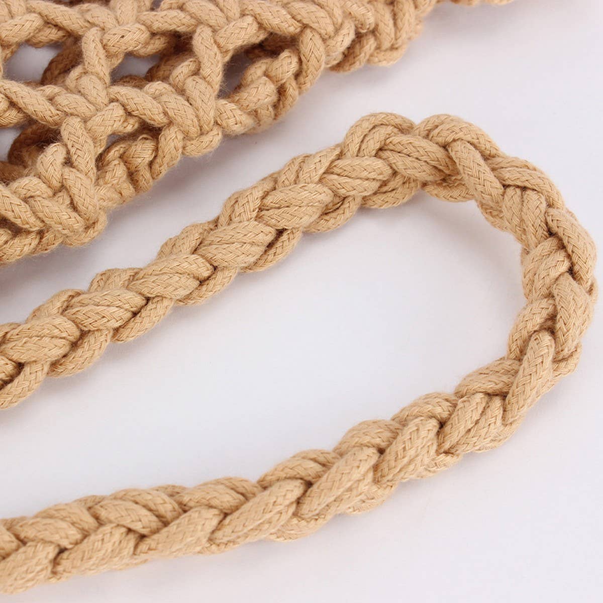 FASHIONABLE AND VERSATILE COTTON ROPE WOVEN BAG_CWAB4689