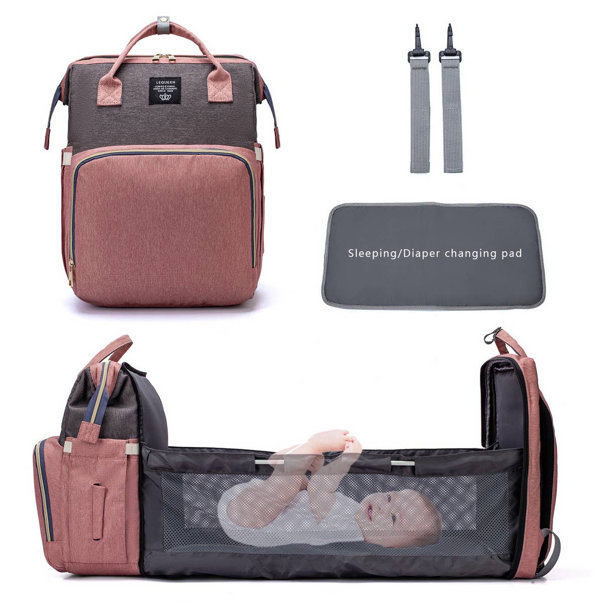 NEW PORTABLE FOLDING CRIB MOMMY BAG_CWAB2229