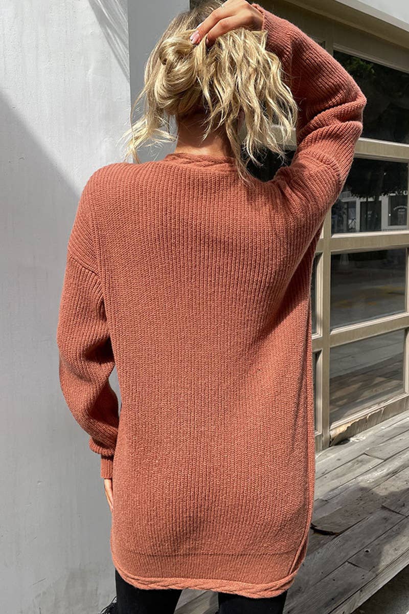 Women Fashionable Long Solid Color Cardigan_Cwocal0480