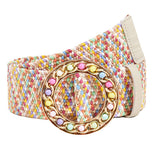FRUIT COLOR ROUND BUCKLE COLORFUL BELT_CWABE0442