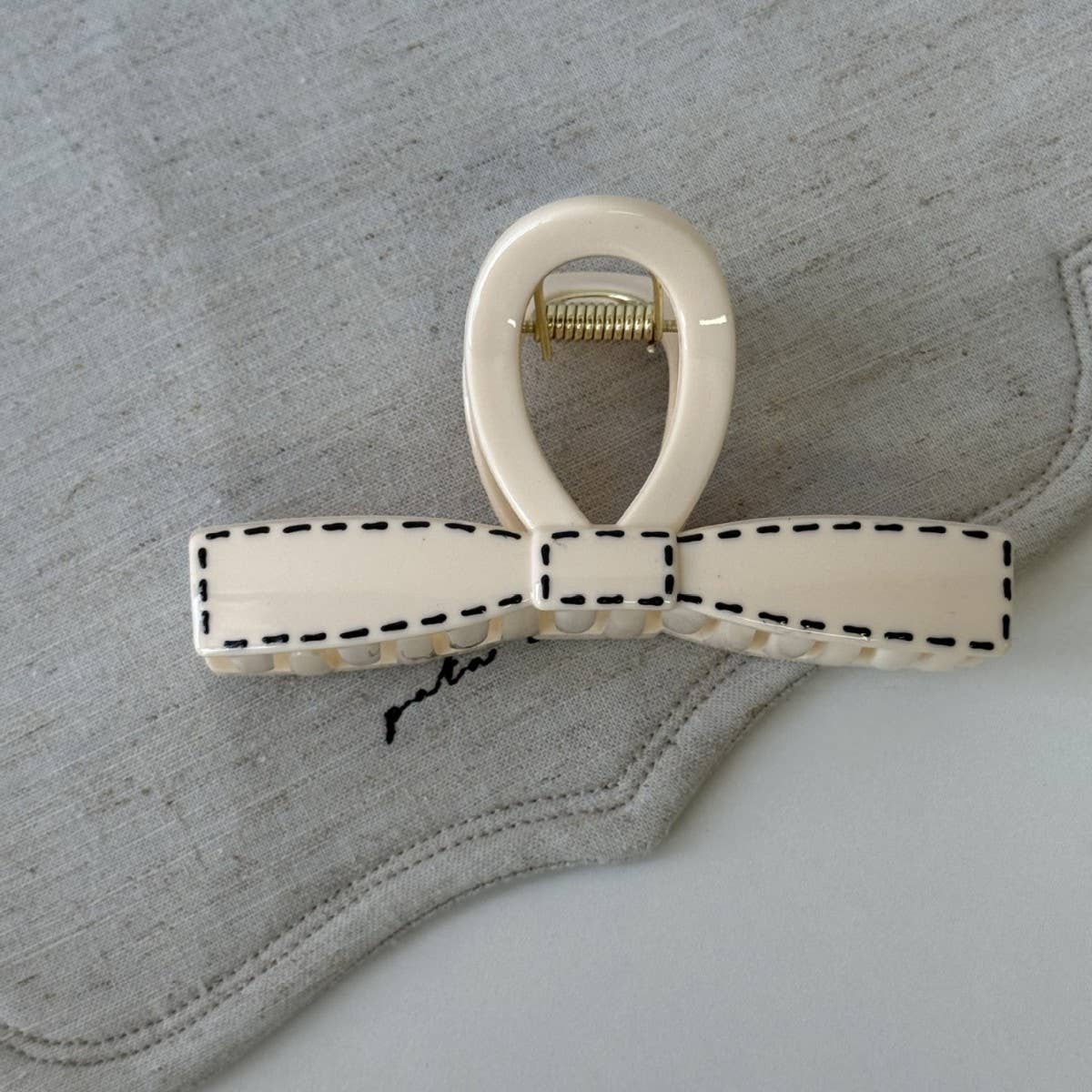 Milk Coffee Print Claw Clip Chic Bun Accessory_Cwaha08238