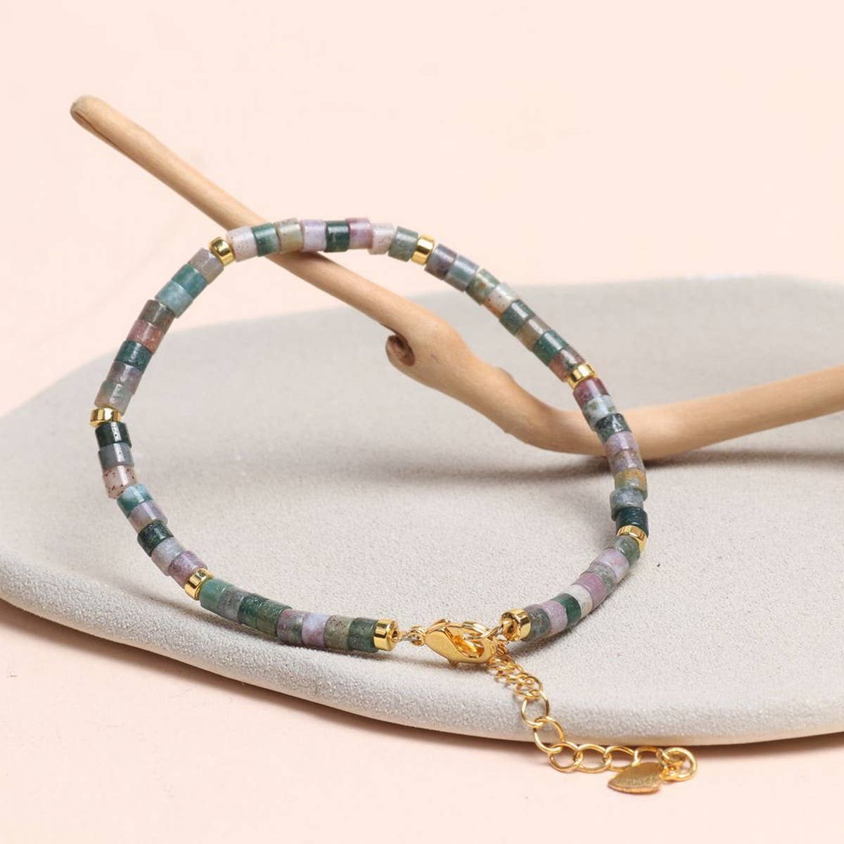 INDIAN TUBE BEAD YOGA FRIENDSHIP BEADED BRACELET_CWAJE3944